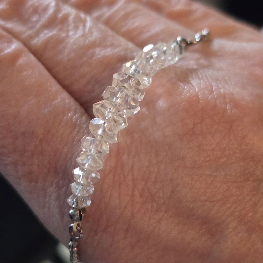 Herkimer Quartz and Sterling Silver Bracelet
